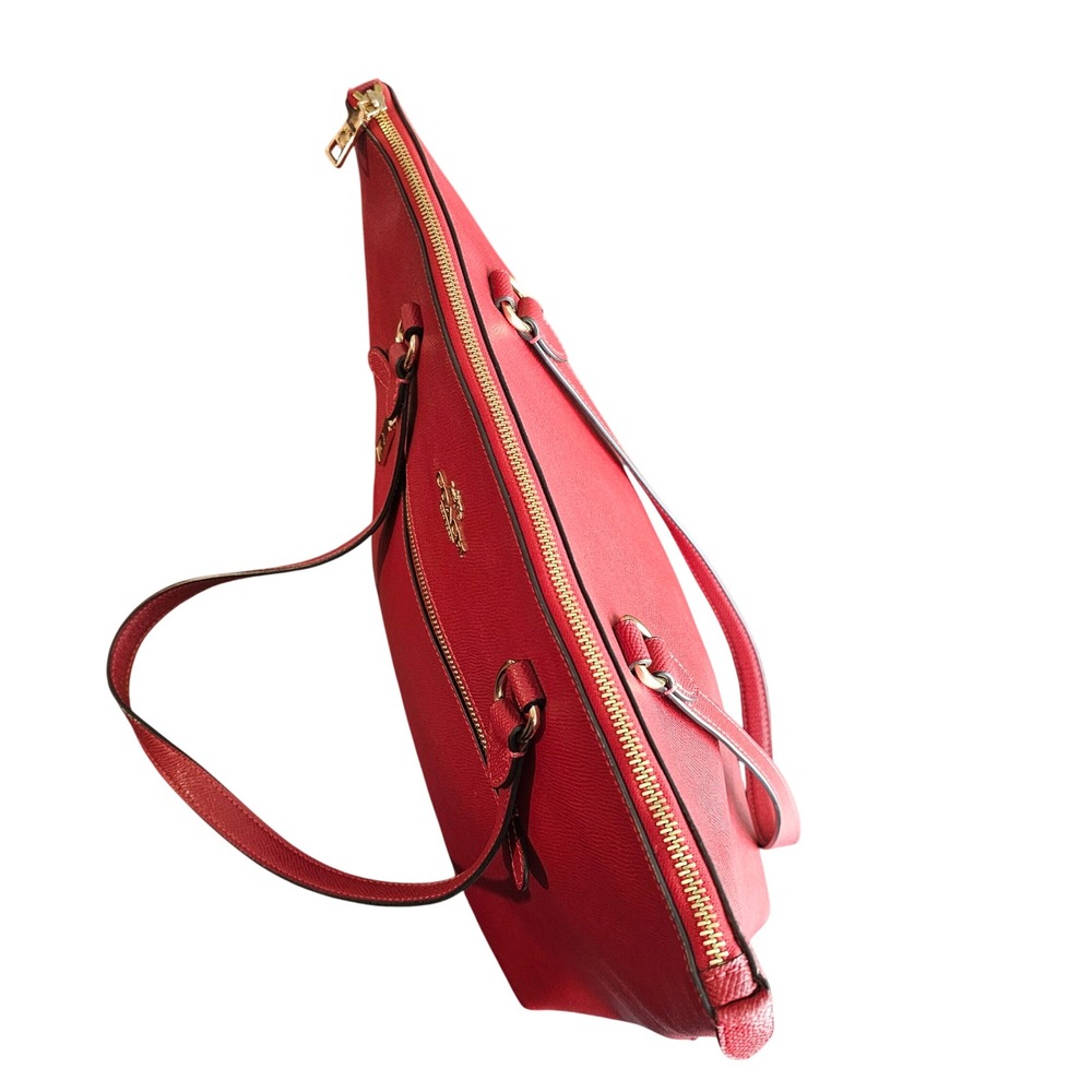 Coach 79608 Gallery Tote Crossgrain Leather Handbag Red - Picture 6 of 8